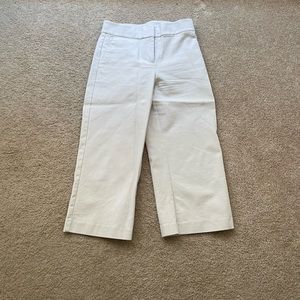 LOFT cream cropped pants